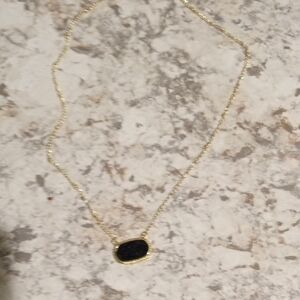 Elegant Gold and Black Pendant Necklace